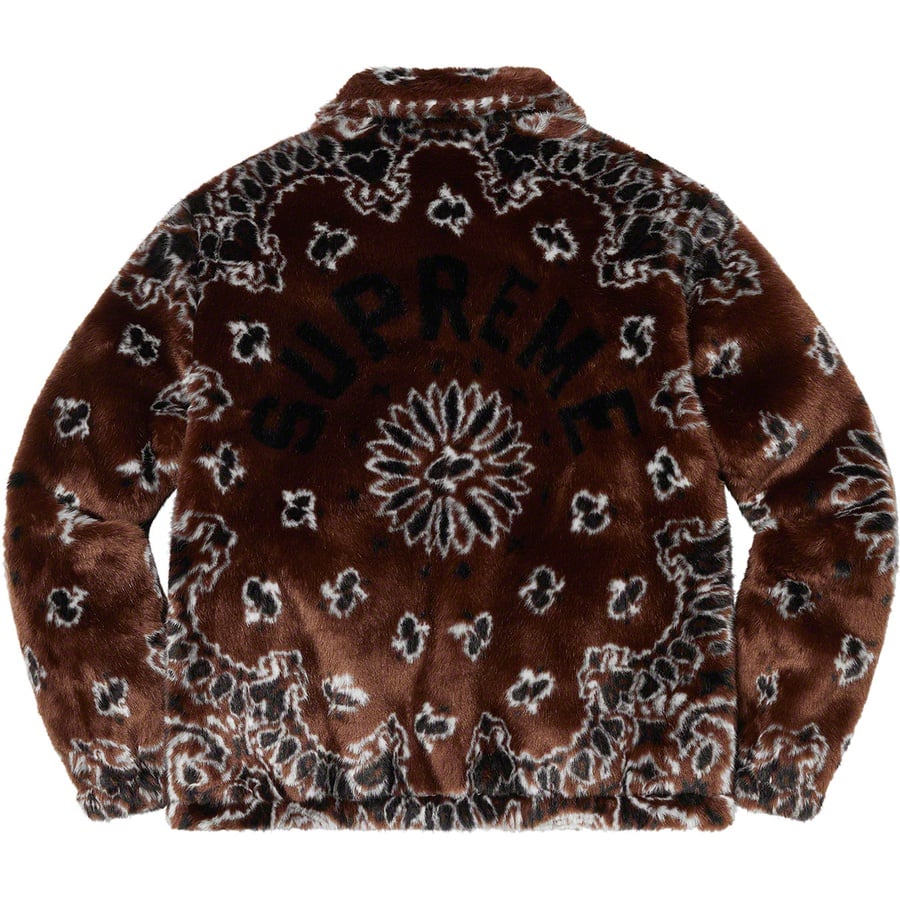 Details on Bandana Faux Fur Bomber Jacket Brown from spring summer
                                                    2021 (Price is $398)