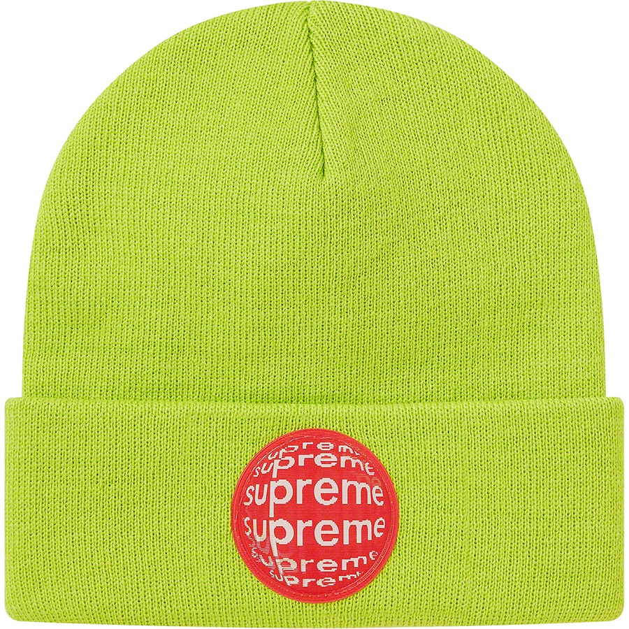 Details on Lenticular Patch Beanie Lime from spring summer
                                                    2021 (Price is $38)