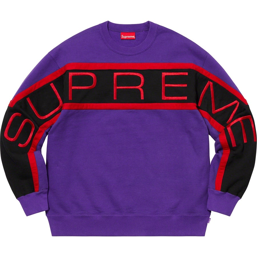 Details on Paneled Crewneck Purple from spring summer
                                                    2021 (Price is $148)