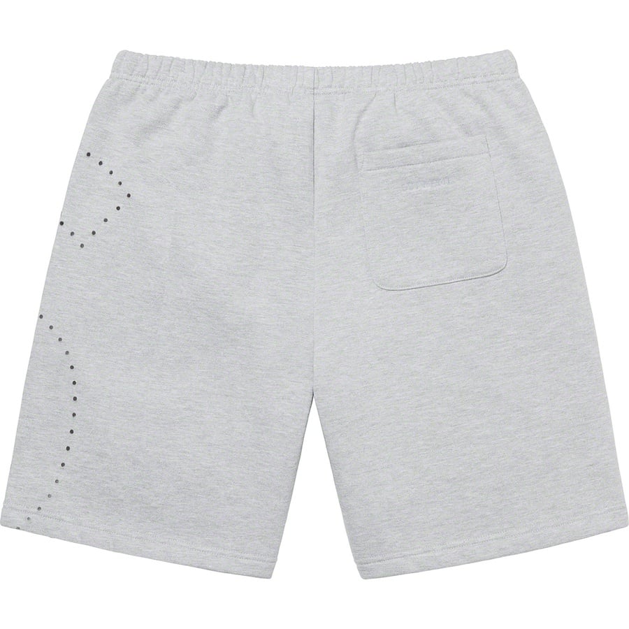 Details on Laser Cut S Logo Sweatshort Heather Grey from spring summer
                                                    2021 (Price is $118)