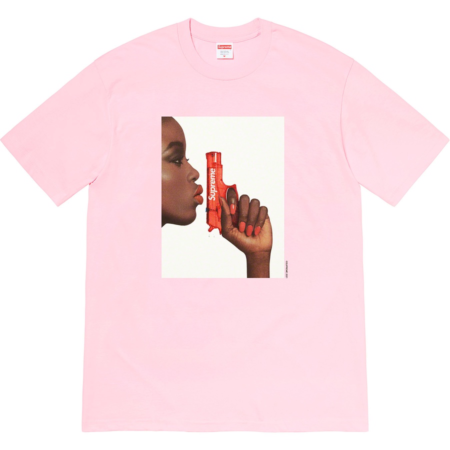 Supreme Water Pistol Tee (SS21) - Light Pink - $38