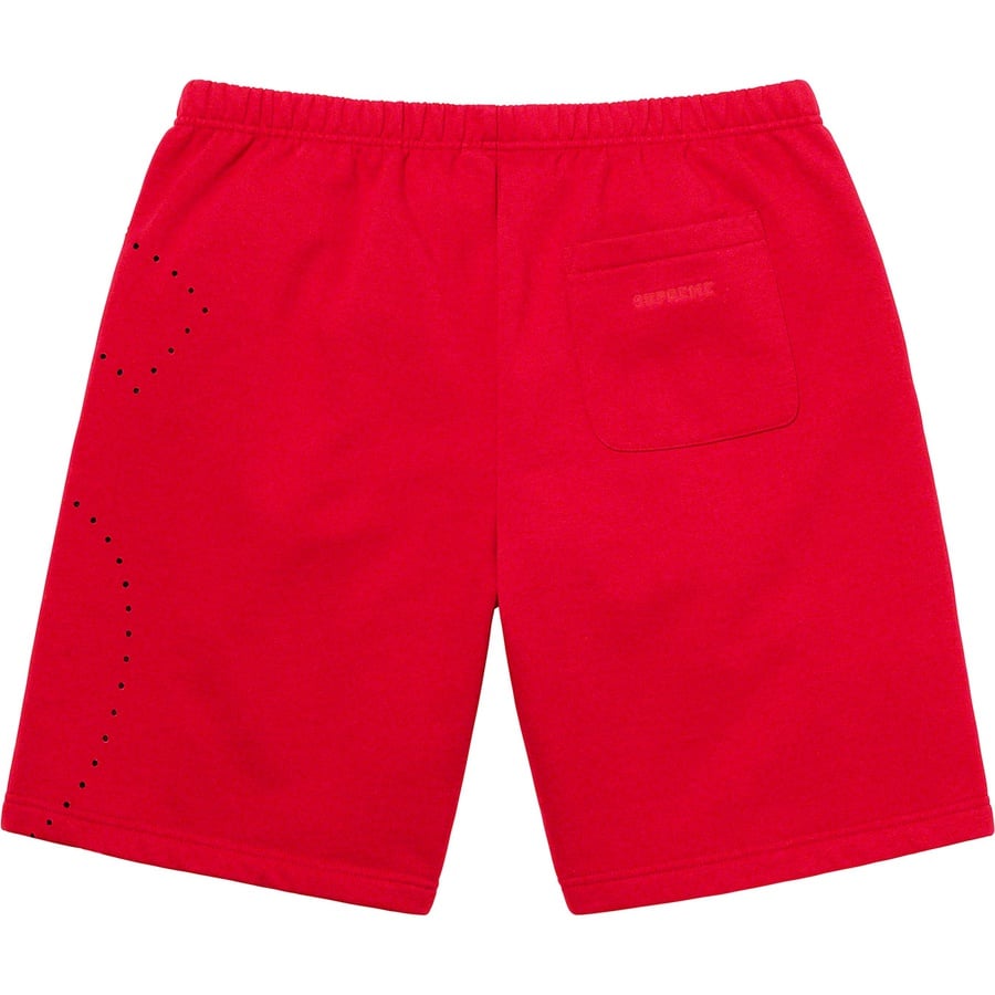 Details on Laser Cut S Logo Sweatshort Red from spring summer
                                                    2021 (Price is $118)