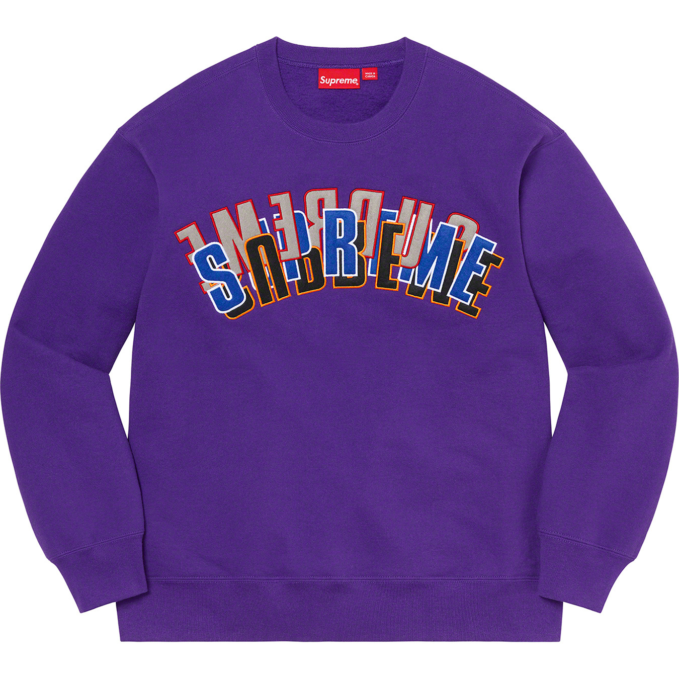 Supreme, Sweaters, Supreme Navy Blue And Yellow Crew Neck Sweater