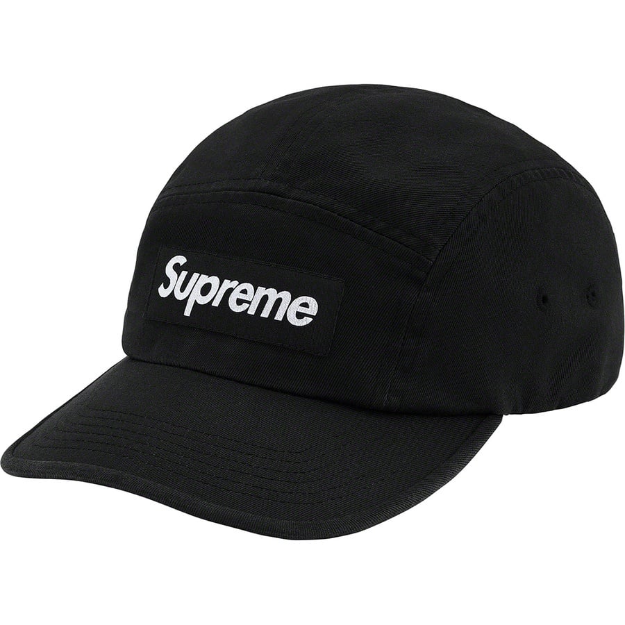 Details on Washed Chino Twill Camp Cap Black from spring summer
                                                    2021 (Price is $48)