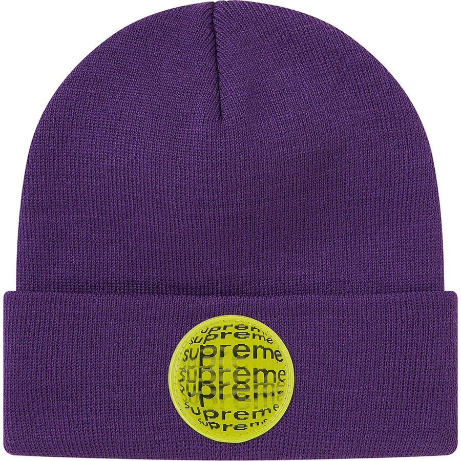 Details on Lenticular Patch Beanie Purple from spring summer
                                                    2021 (Price is $38)