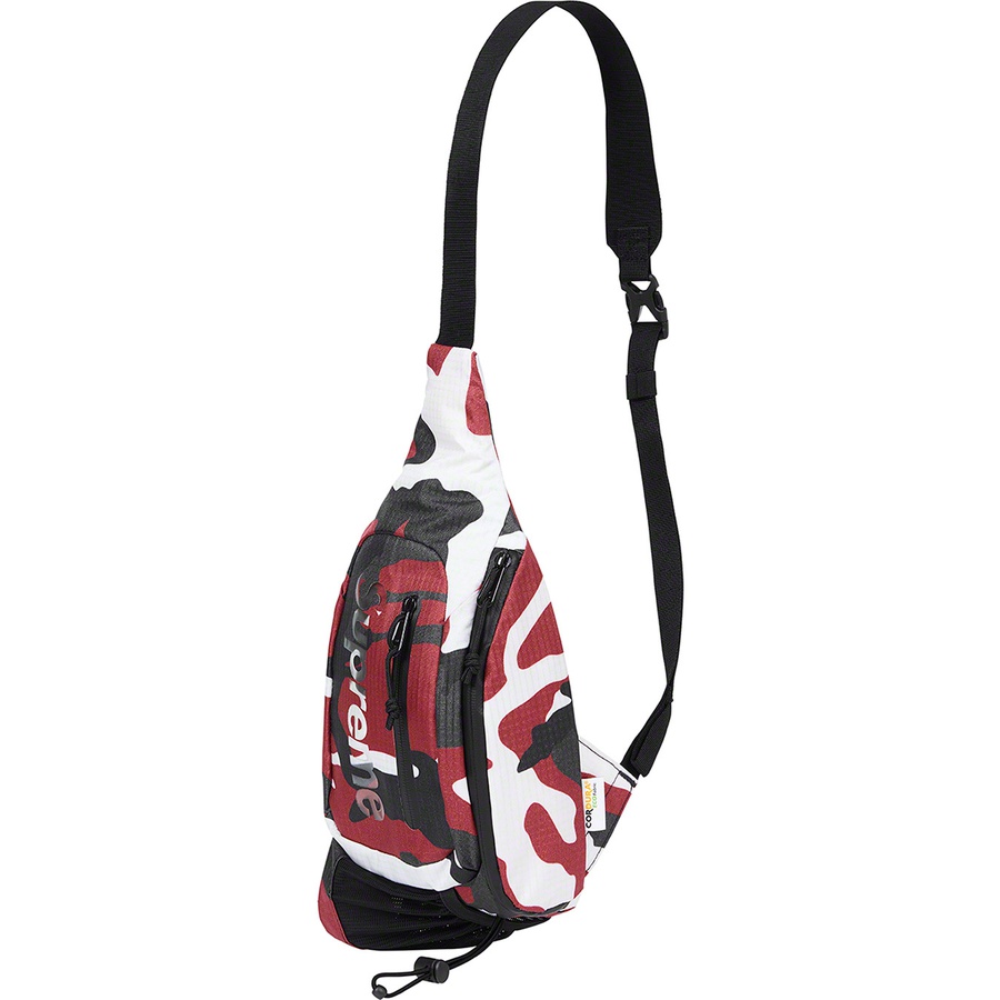 Details on Sling Bag Red Camo from spring summer
                                                    2021 (Price is $78)
