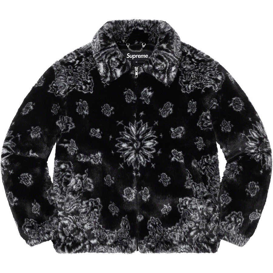 Details on Bandana Faux Fur Bomber Jacket Black from spring summer
                                                    2021 (Price is $398)
