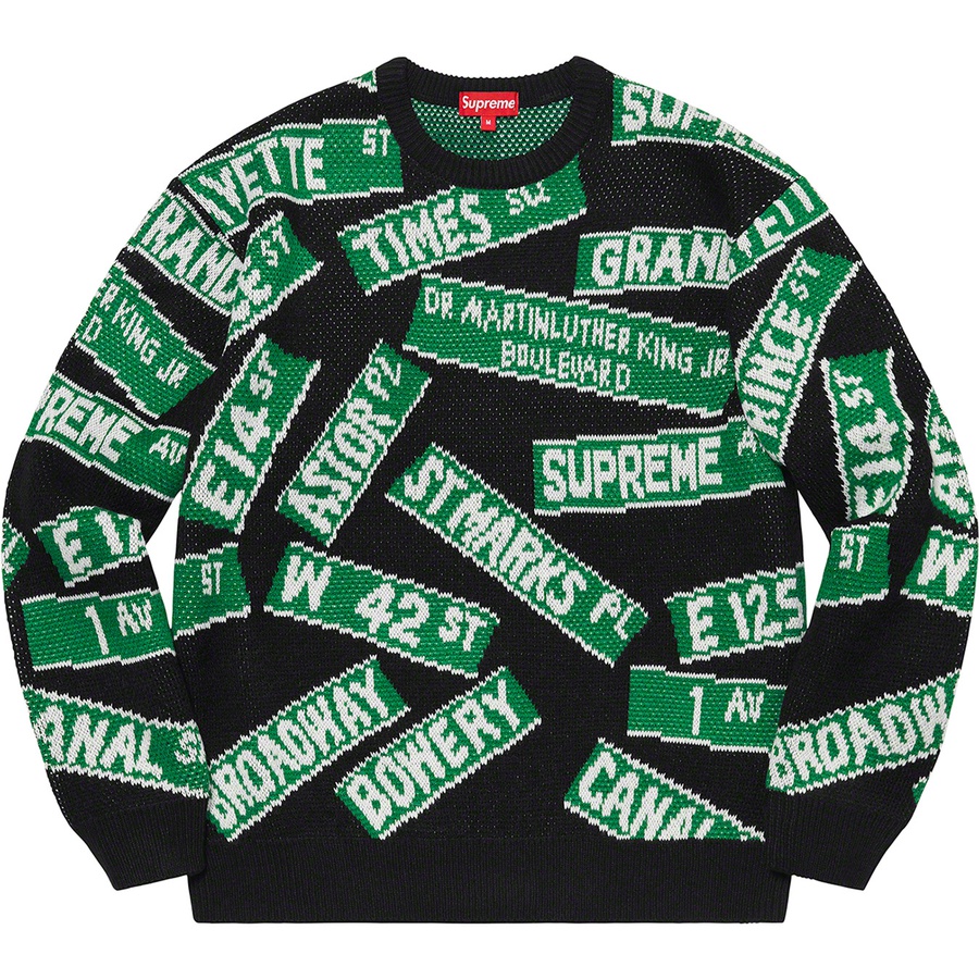 Details on Street Signs Sweater Black from spring summer
                                                    2021 (Price is $158)
