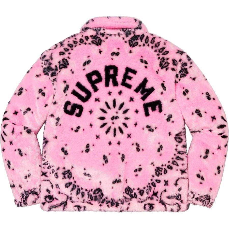 Details on Bandana Faux Fur Bomber Jacket Pink from spring summer
                                                    2021 (Price is $398)