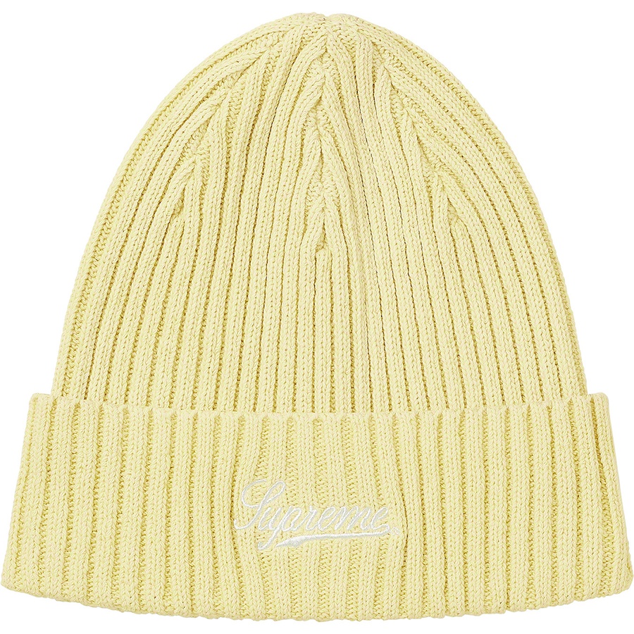 Details on Bleached Rib Beanie Yellow from spring summer 2021 (Price is $38)