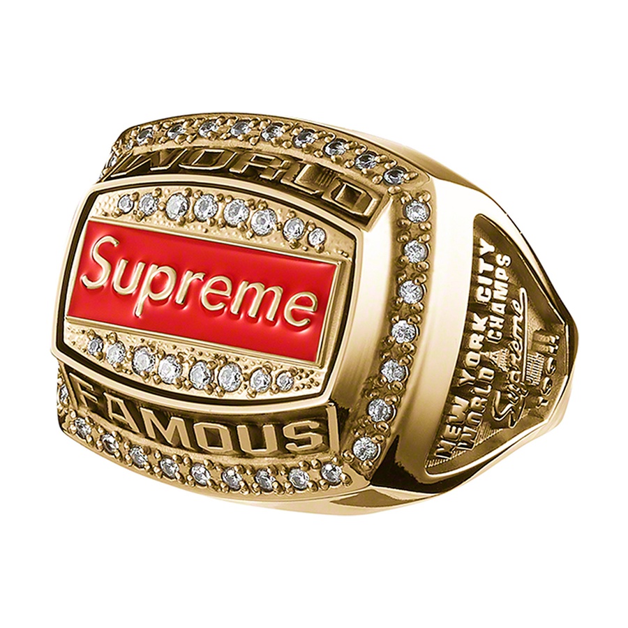 Details on Supreme Jostens World Famous Champion Ring Gold from spring summer
                                                    2021 (Price is $598)