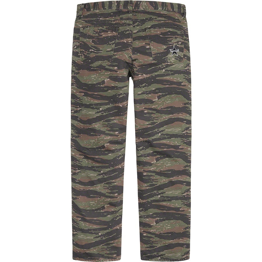 Details on Regular Jean Tigerstripe Camo from spring summer
                                                    2021 (Price is $148)