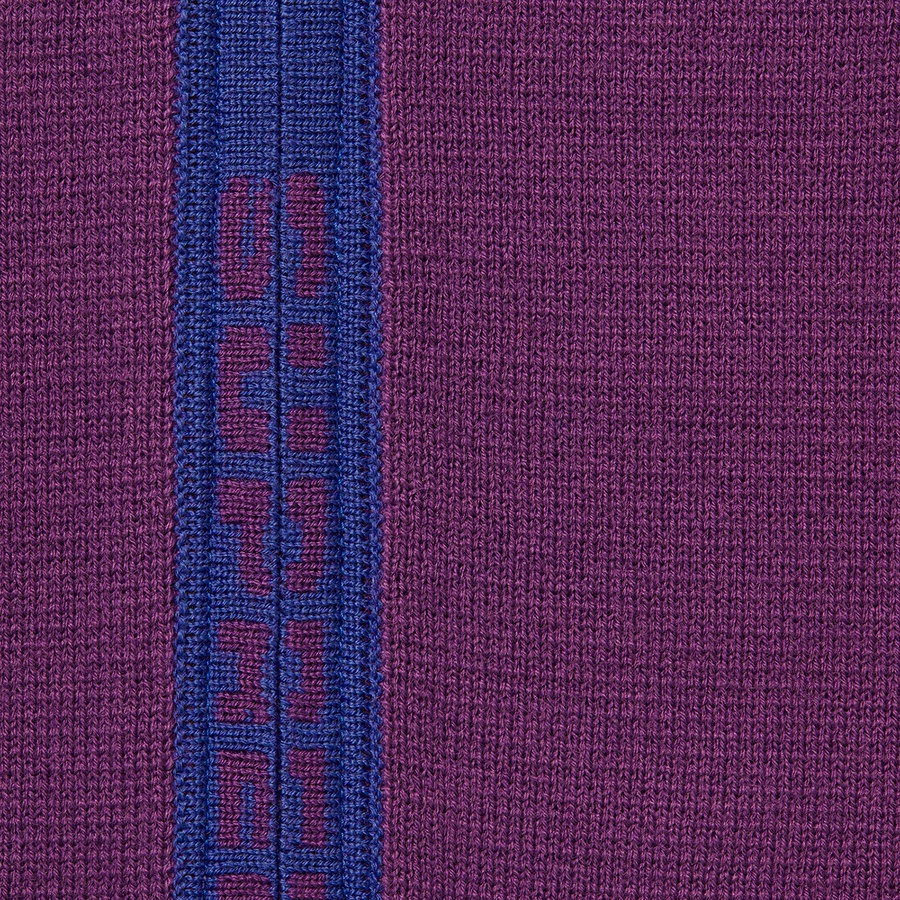 Details on Logo Trim Zip Up Cardigan Purple from spring summer
                                                    2021 (Price is $168)