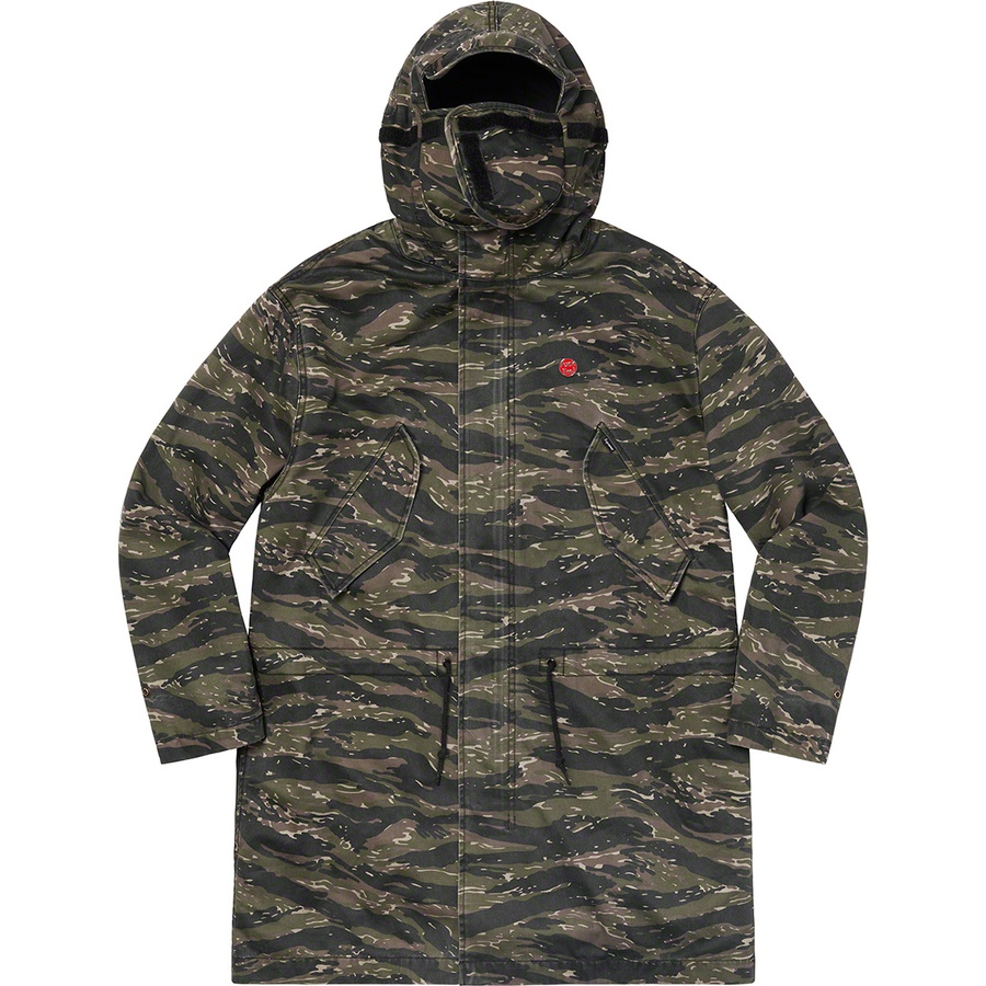 Details on Hooded Facemask Parka Tigerstripe Camo from spring summer
                                                    2021 (Price is $298)