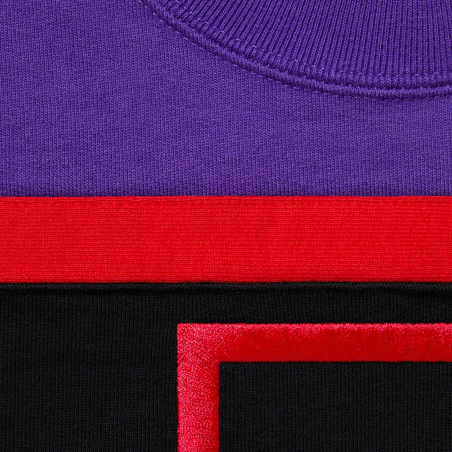 Details on Paneled Crewneck Purple from spring summer
                                                    2021 (Price is $148)