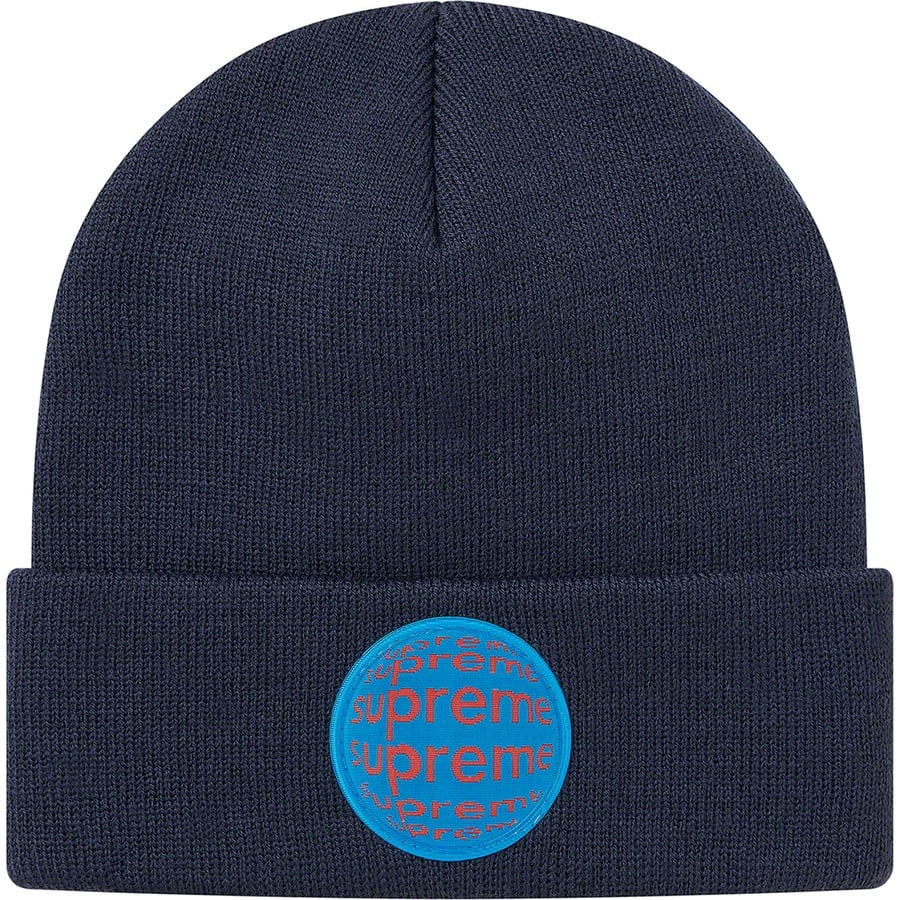 Details on Lenticular Patch Beanie Navy from spring summer 2021 (Price is $38)