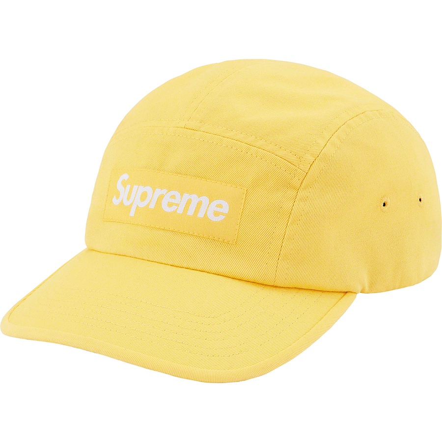 Details on Washed Chino Twill Camp Cap Light Yellow from spring summer 2021 (Price is $48)