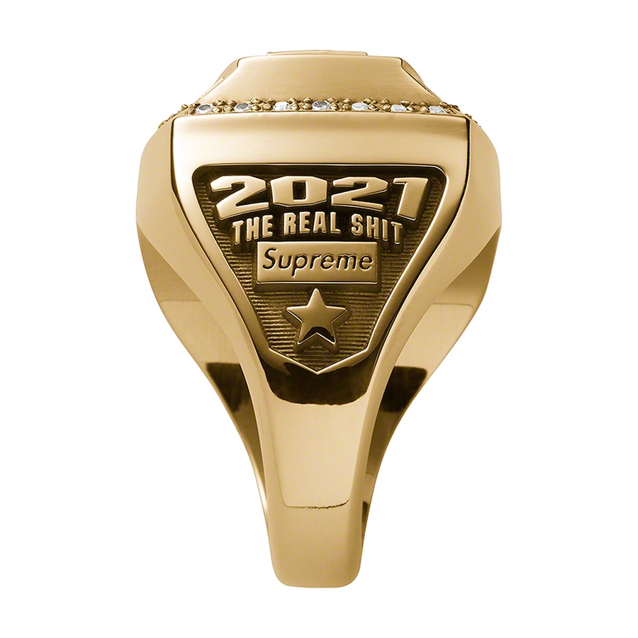 Details on Supreme Jostens World Famous Champion Ring Gold from spring summer
                                                    2021 (Price is $598)
