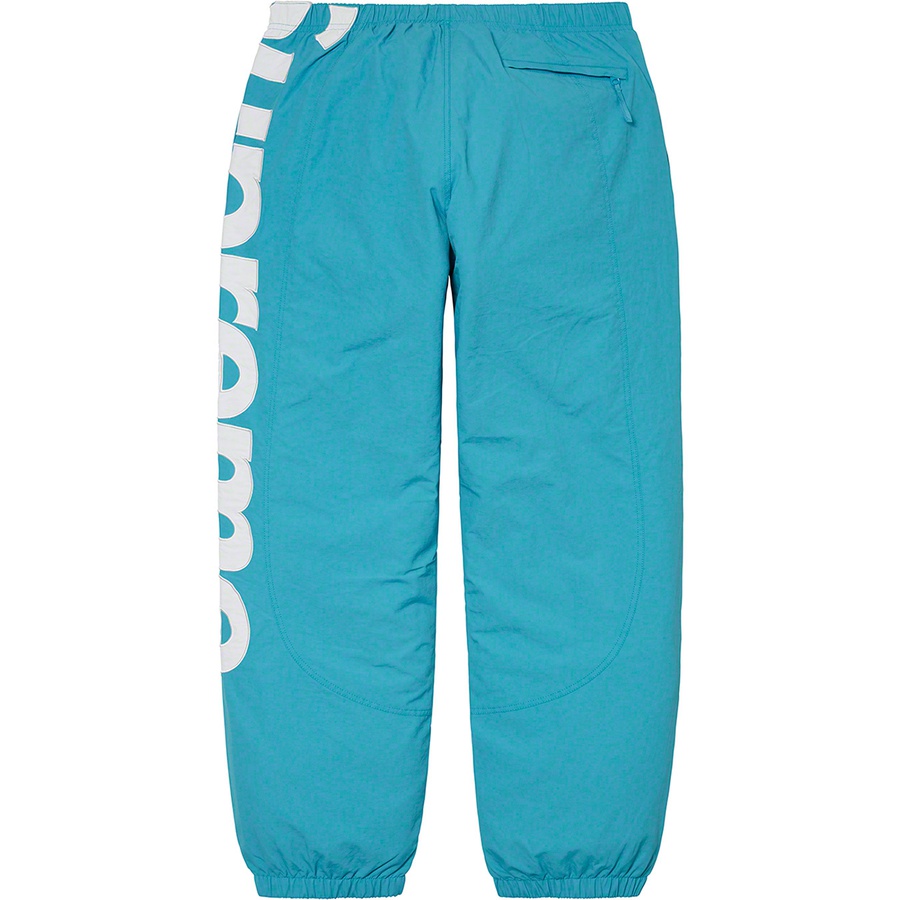 Details on Spellout Track Pant Aqua from spring summer
                                                    2021 (Price is $138)