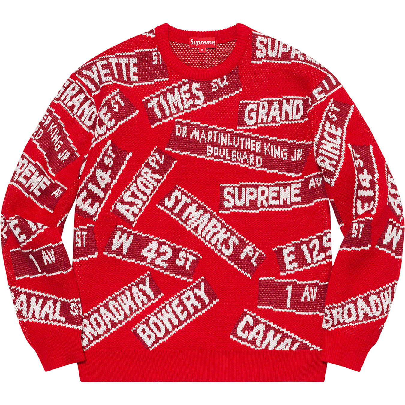 Street Signs Sweater - Supreme Community