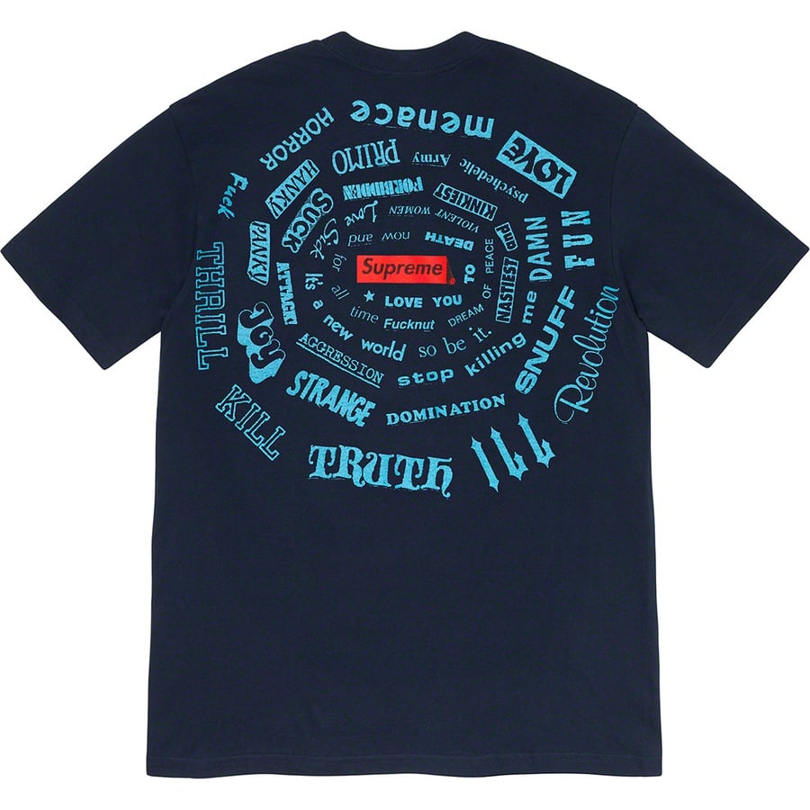 Details on Spiral Tee Navy from spring summer 2021 (Price is $38)