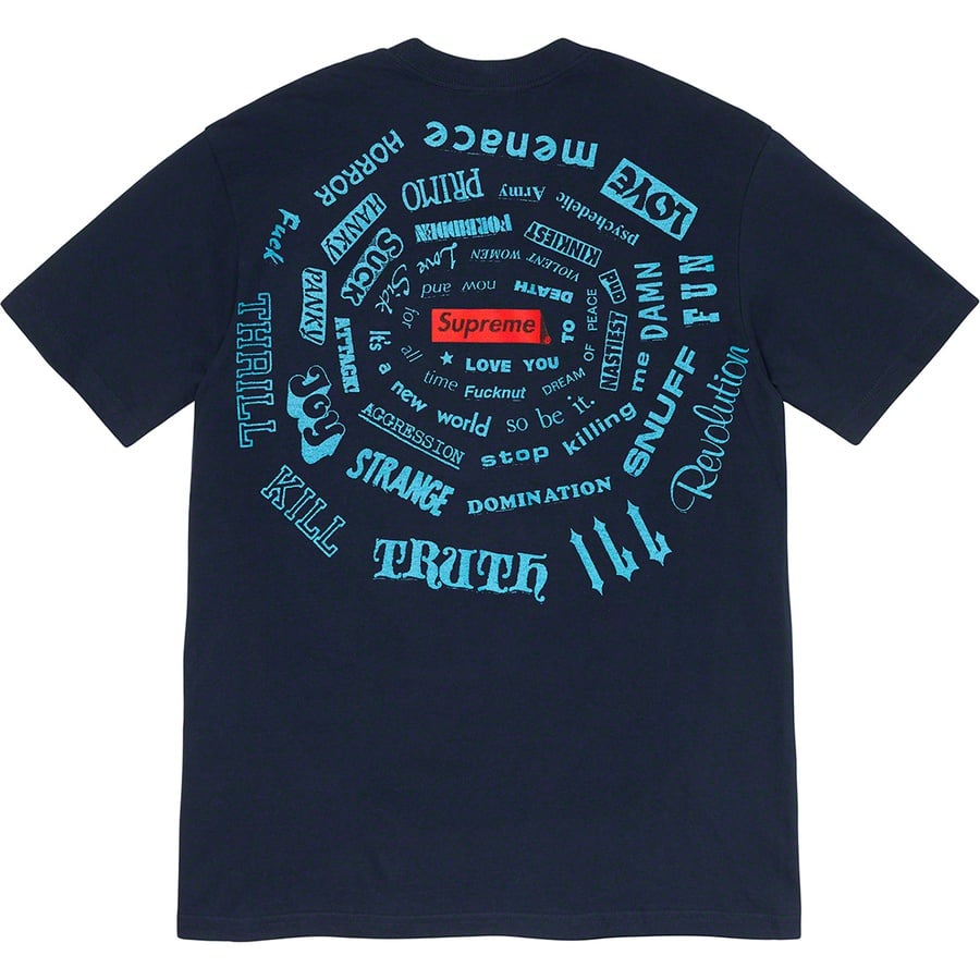 Details on Spiral Tee Navy from spring summer
                                                    2021 (Price is $38)