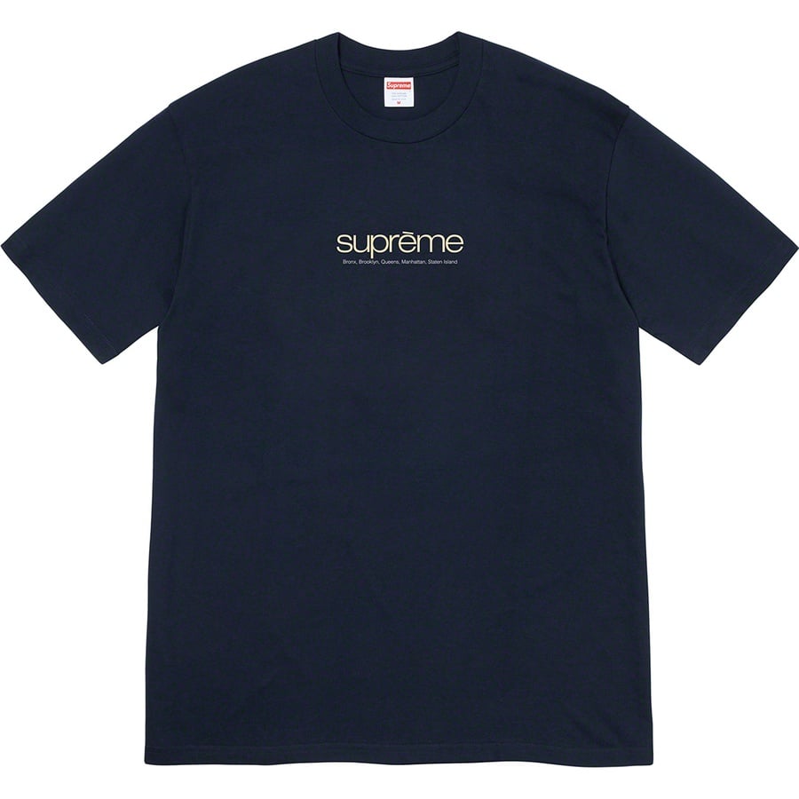 Details on Five Boroughs Tee Navy from spring summer
                                                    2021 (Price is $38)