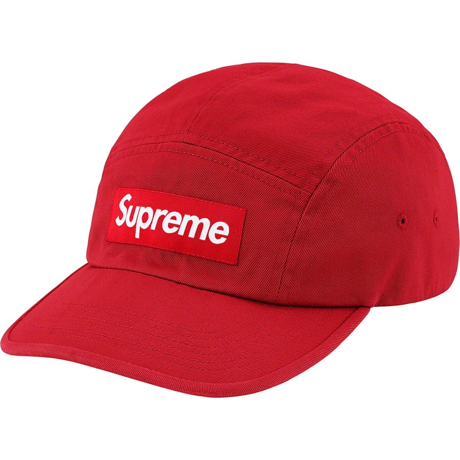 Details on Washed Chino Twill Camp Cap Red from spring summer
                                                    2021 (Price is $48)