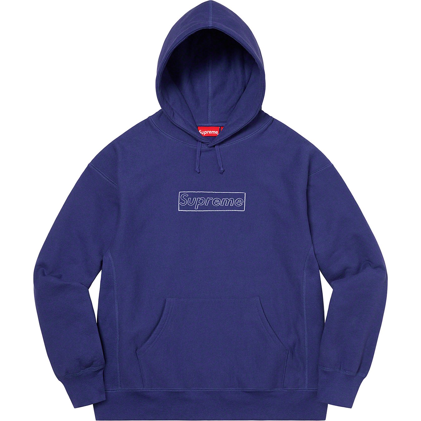 Supreme KAWS Chalk Logo Hooded Navy XL-