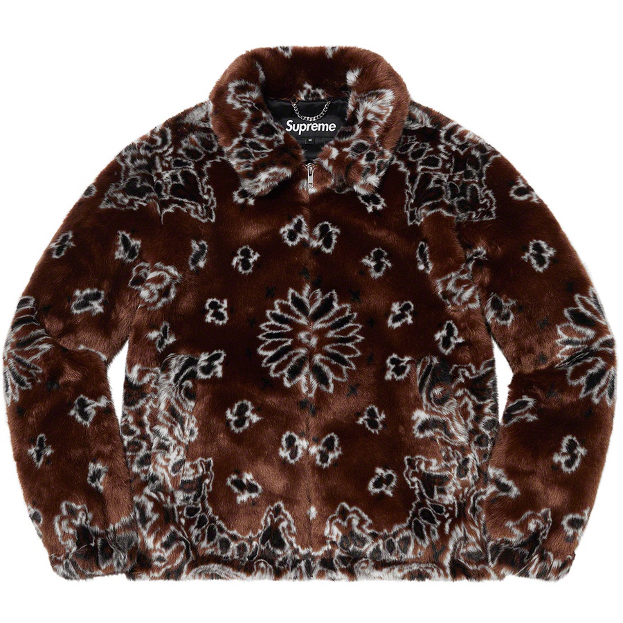 Details on Bandana Faux Fur Bomber Jacket Brown from spring summer
                                                    2021 (Price is $398)