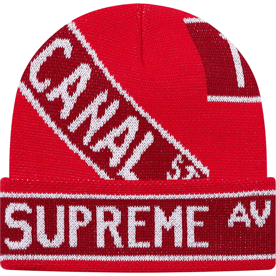 Details on Street Signs Beanie Red from spring summer
                                                    2021 (Price is $38)