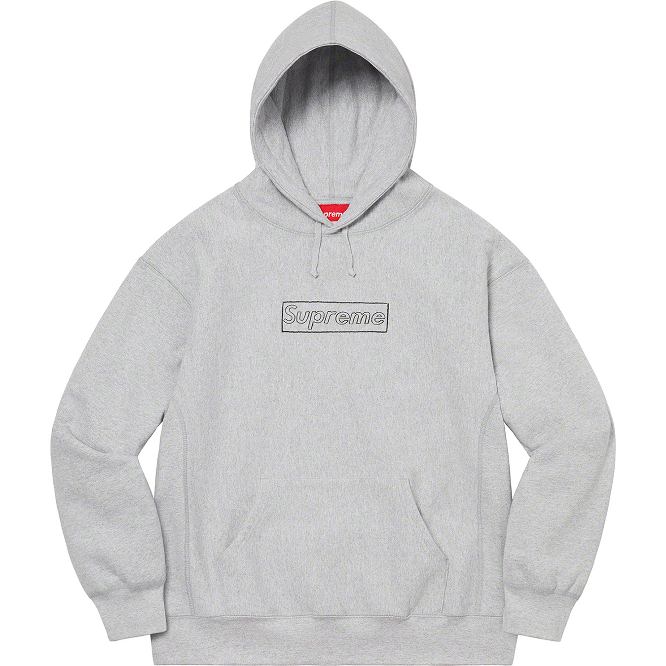 SUPREME X KAWS Chalk Box Logo Hoodie Black