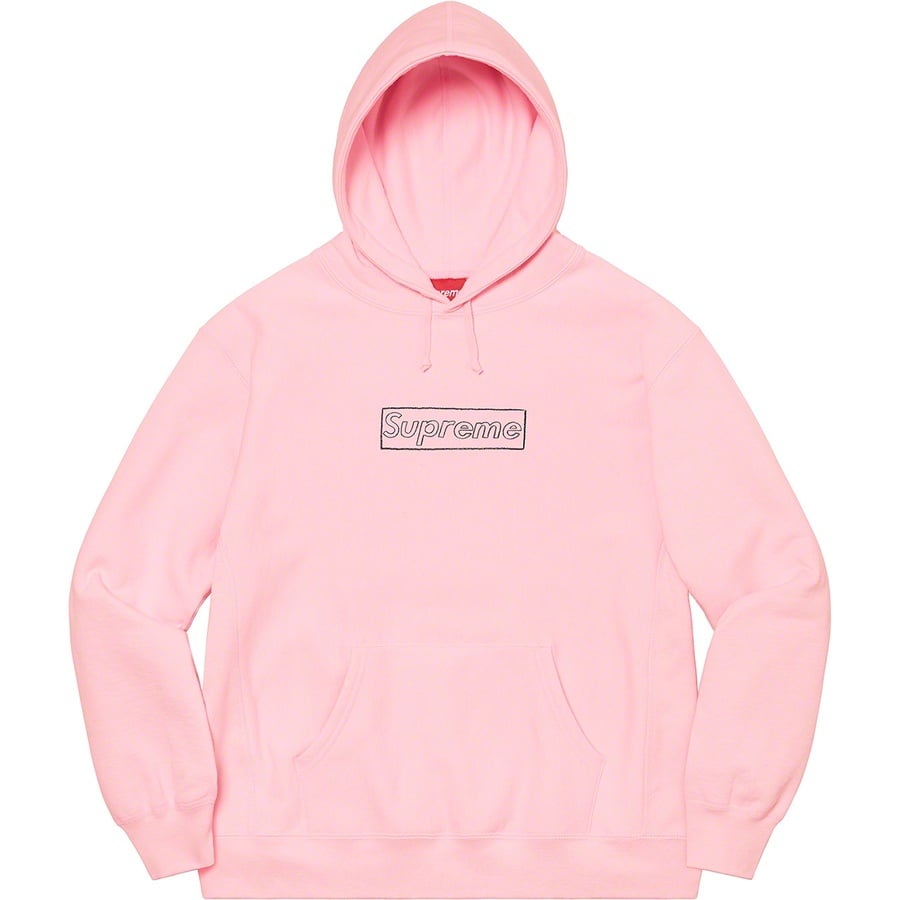 Details on KAWS Chalk Logo Hooded Sweatshirt Light Pink from spring summer
                                                    2021 (Price is $158)