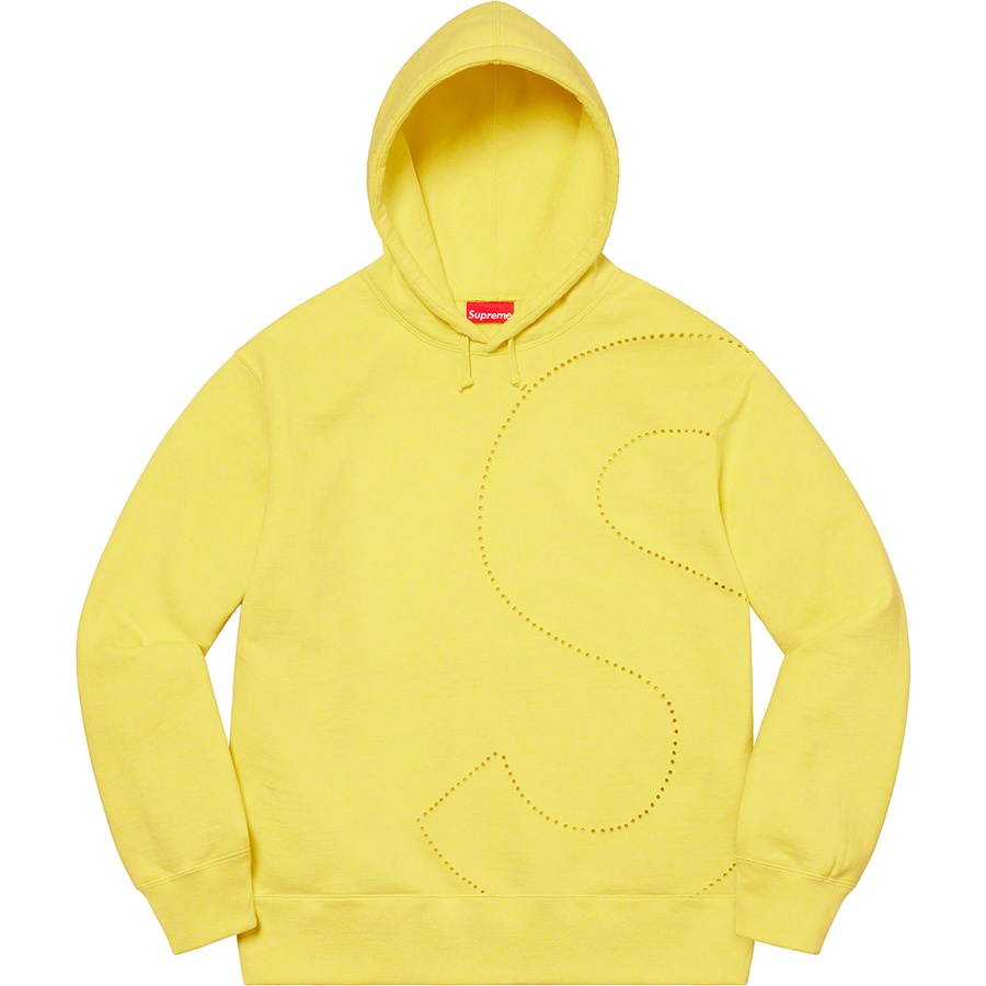 Details on Laser Cut S Logo Hooded Sweatshirt Light Lemon from spring summer
                                                    2021 (Price is $158)