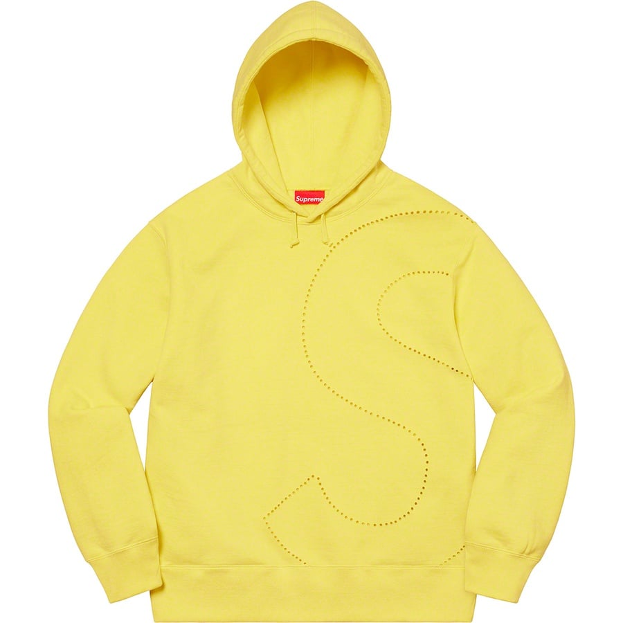 Details on Laser Cut S Logo Hooded Sweatshirt Light Lemon from spring summer
                                                    2021 (Price is $158)