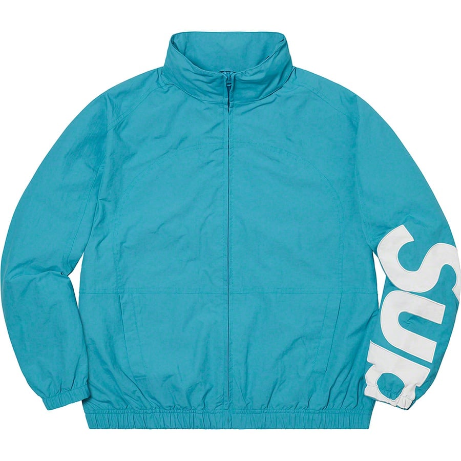 Details on Spellout Track Jacket Aqua from spring summer
                                                    2021 (Price is $168)