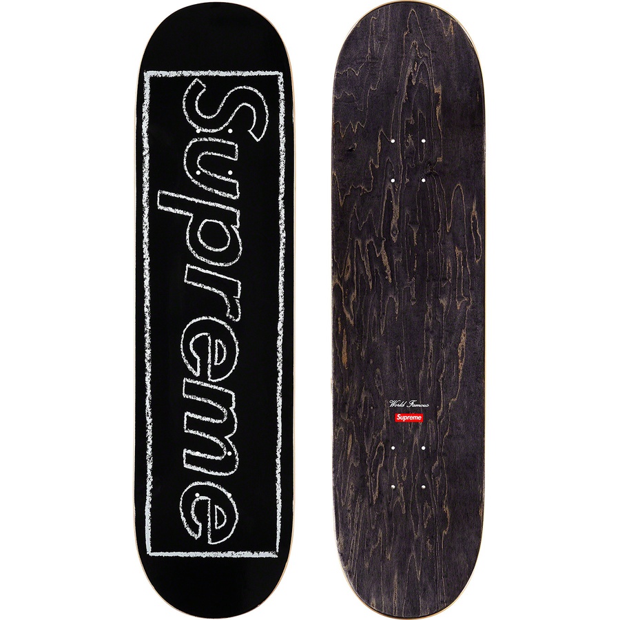 Details on KAWS Chalk Logo Skateboard Black - 8.5" x 32.25" from spring summer
                                                    2021 (Price is $52)