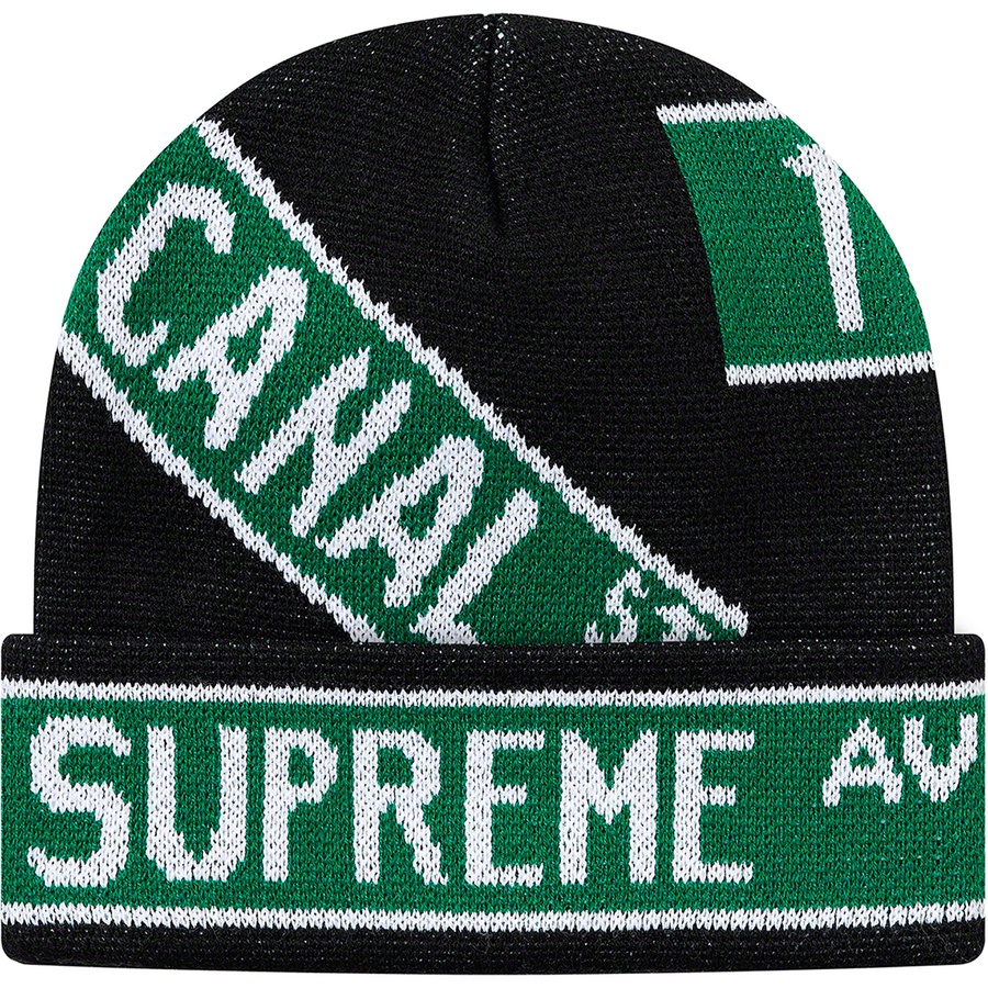 Details on Street Signs Beanie Black from spring summer
                                                    2021 (Price is $38)