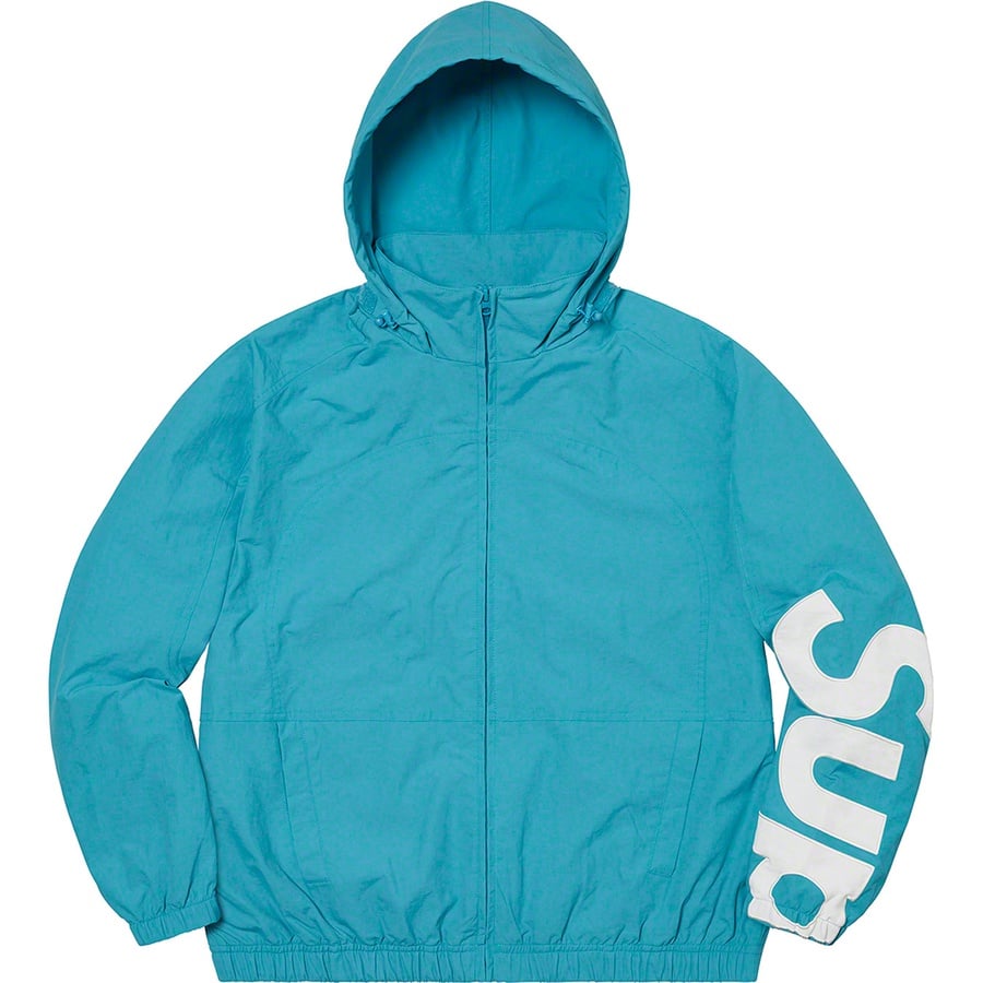 Details on Spellout Track Jacket Aqua from spring summer
                                                    2021 (Price is $168)