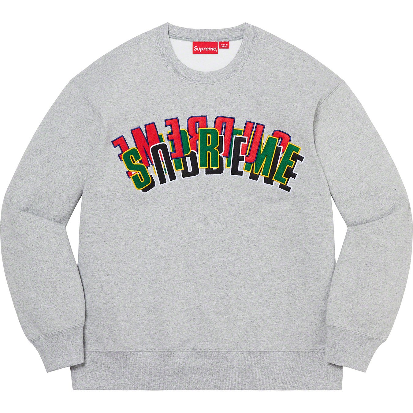 Supreme Kanji Logo Crewneck Heather Grey Spring/Summer 2020