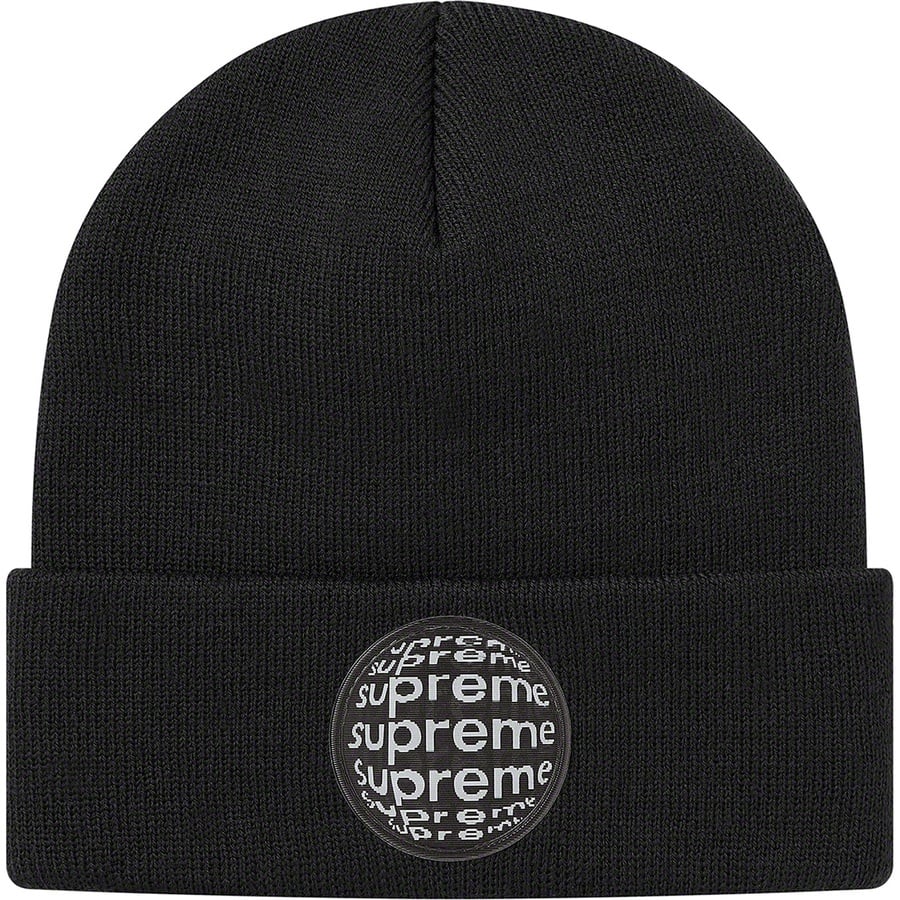 Details on Lenticular Patch Beanie Black from spring summer
                                                    2021 (Price is $38)