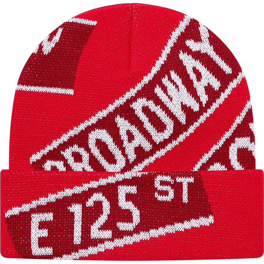 Details on Street Signs Beanie Red from spring summer
                                                    2021 (Price is $38)