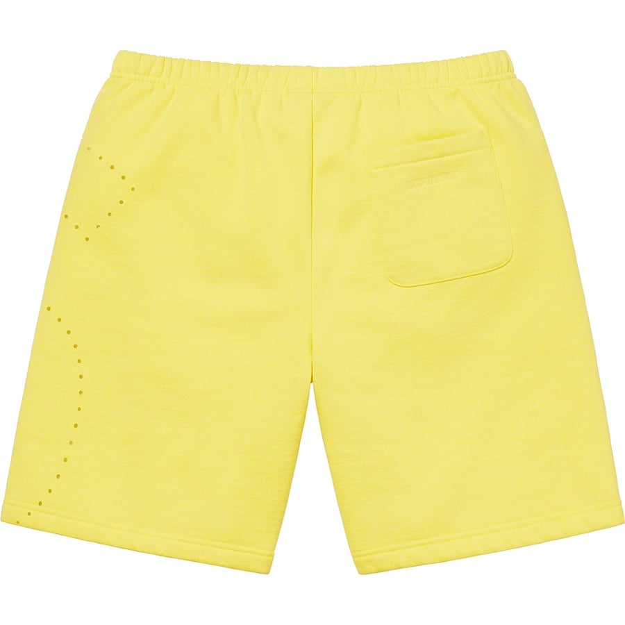 Details on Laser Cut S Logo Sweatshort Light Lemon from spring summer
                                                    2021 (Price is $118)