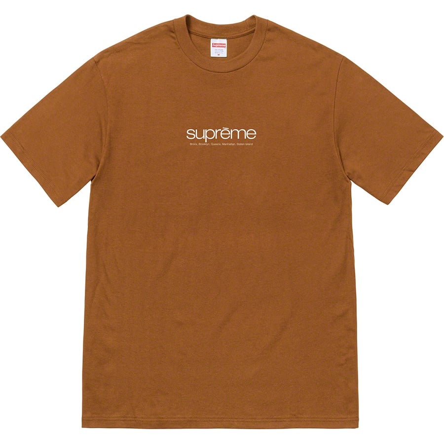Details on Five Boroughs Tee Brown from spring summer
                                                    2021 (Price is $38)