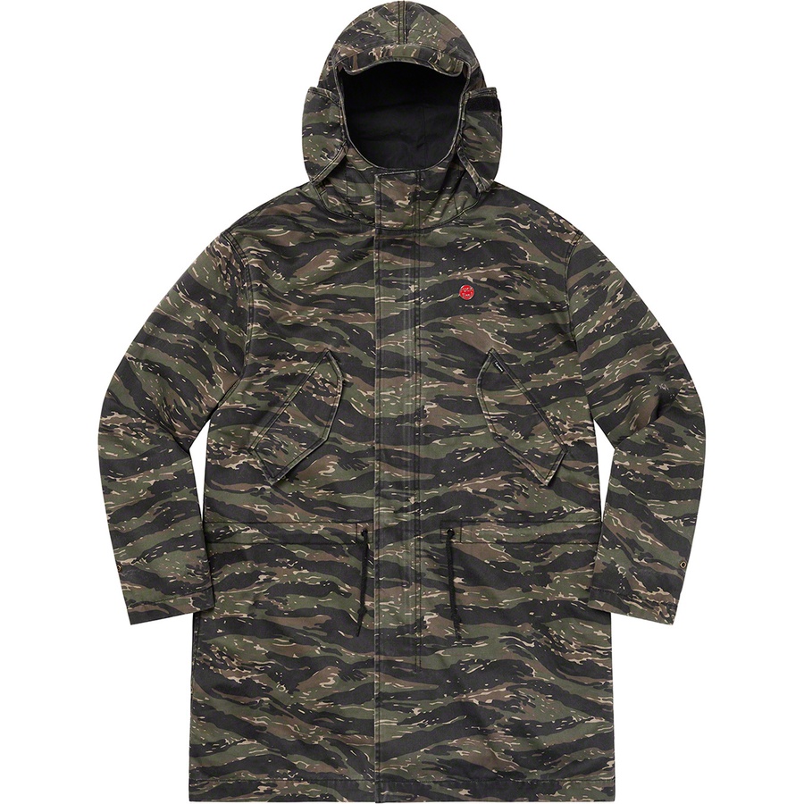 Details on Hooded Facemask Parka Tigerstripe Camo from spring summer
                                                    2021 (Price is $298)