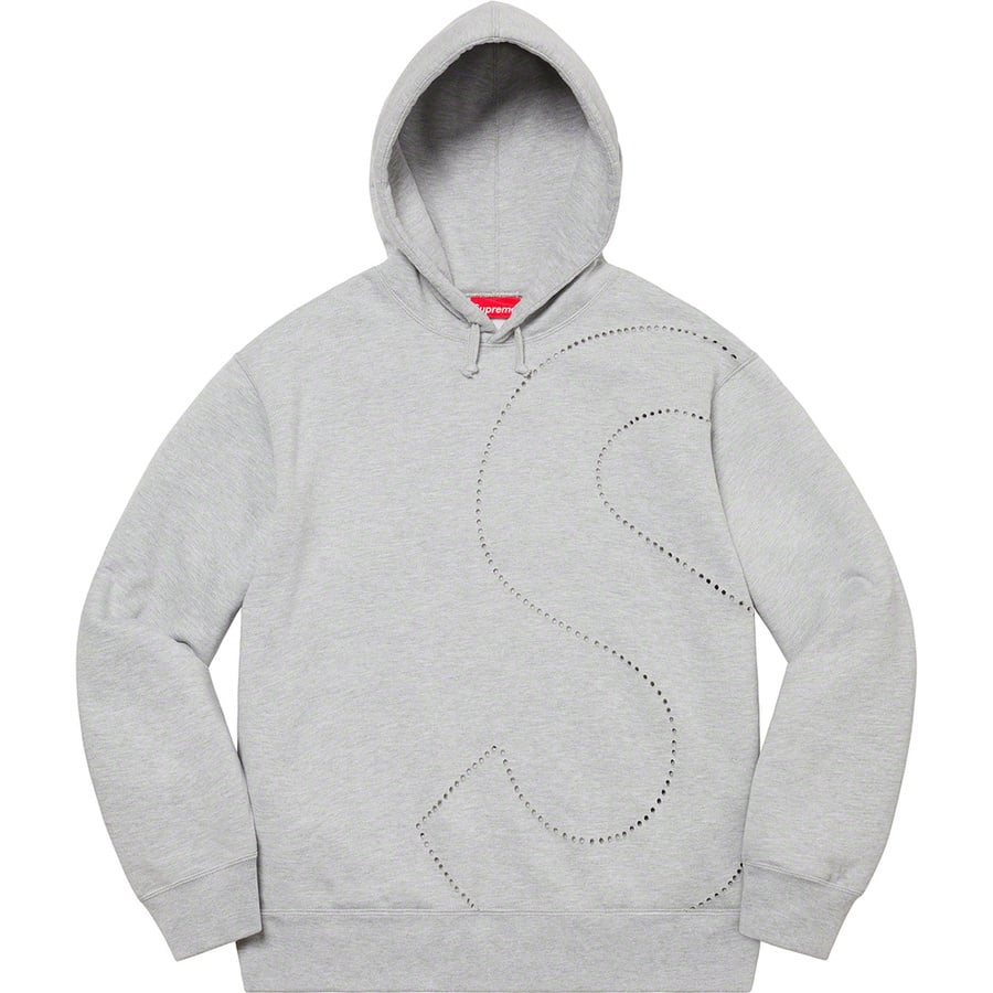 Supreme Laser Cut S Logo Hooded Sweatshirt (SS21) - Heather Grey - $158