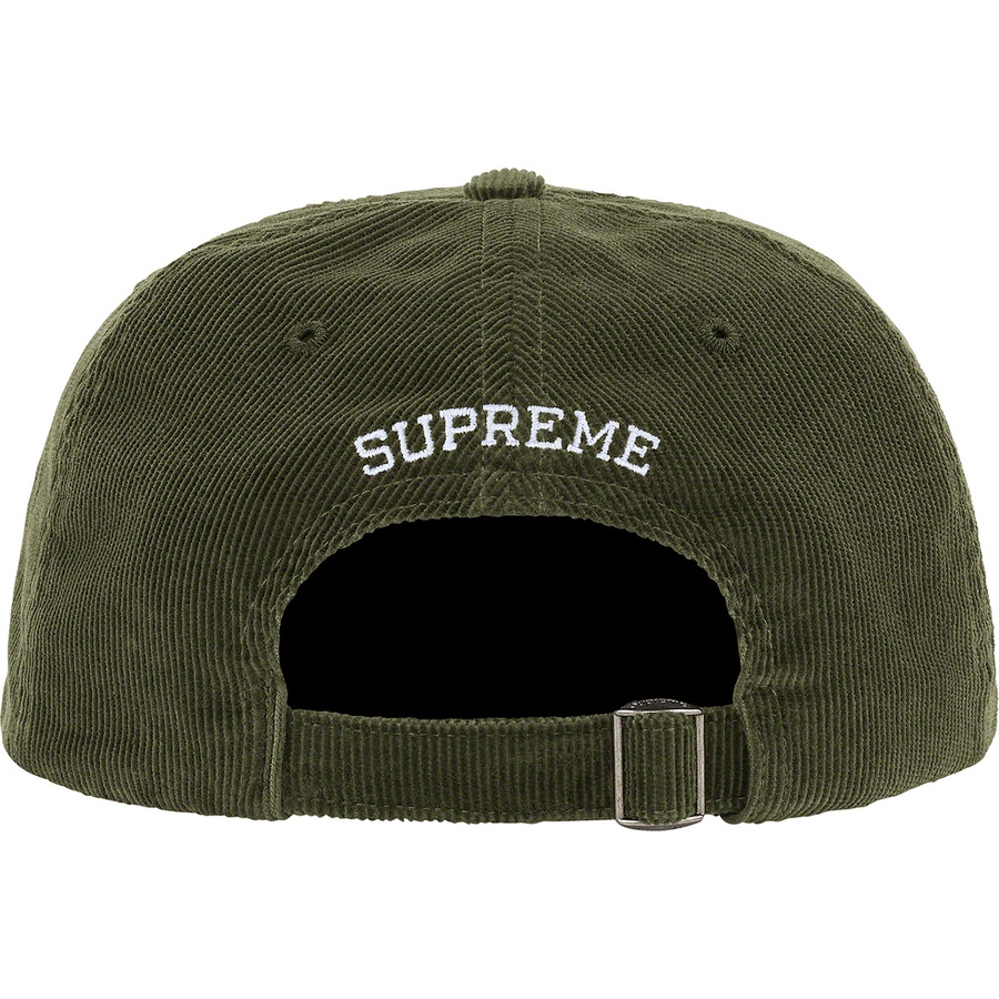 Details on Fine Wale Corduroy S Logo 6-Panel Olive from spring summer
                                                    2021 (Price is $54)