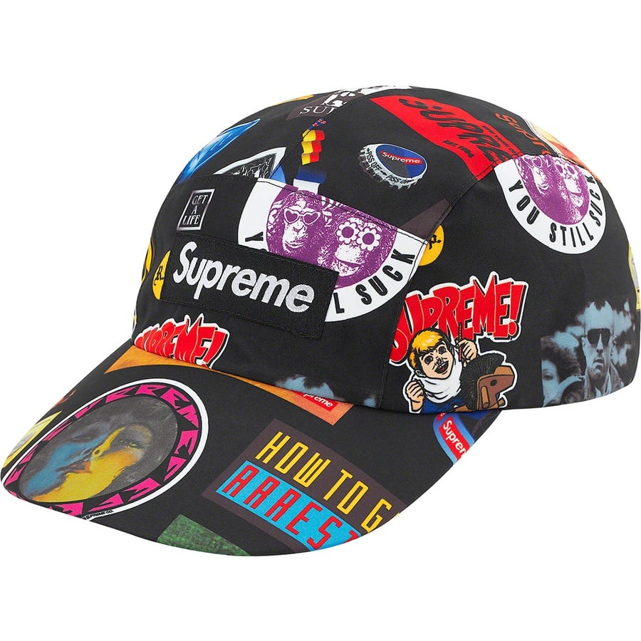 Details on GORE-TEX Long Bill Camp Cap Black Stickers from spring summer 2021 (Price is $60)