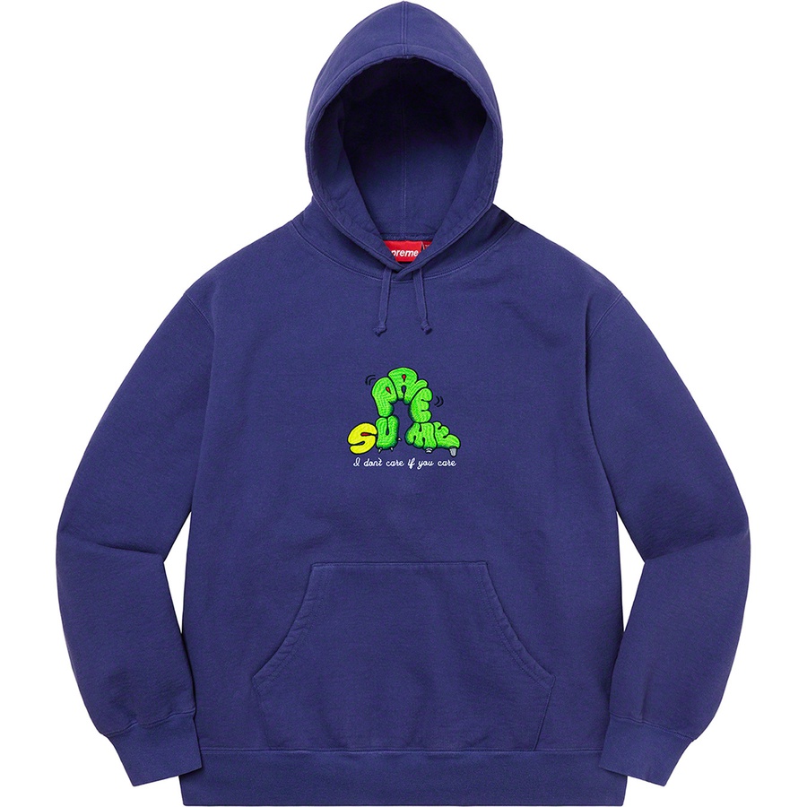 Details on Don't Care Hooded Sweatshirt Washed Navy from spring summer
                                                    2021 (Price is $158)