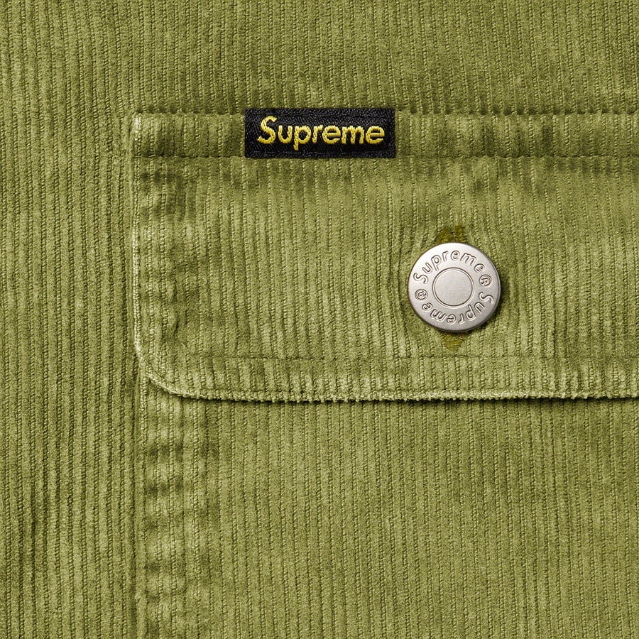 Details on Washed Corduroy Shirt Green from spring summer
                                                    2021 (Price is $138)